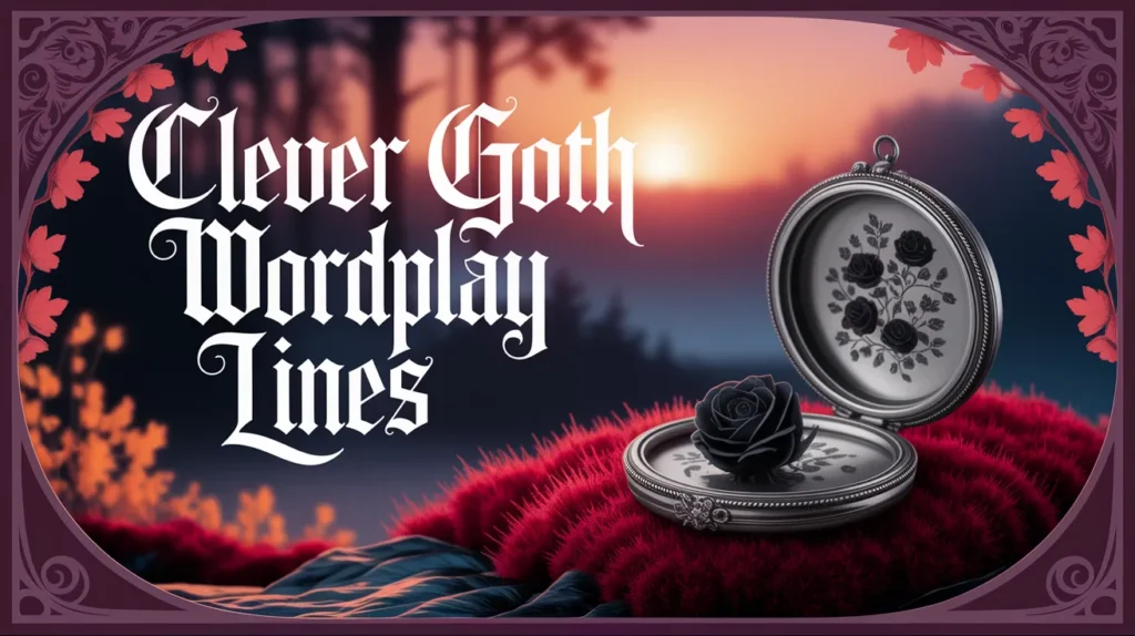 Clever Goth Wordplay Lines