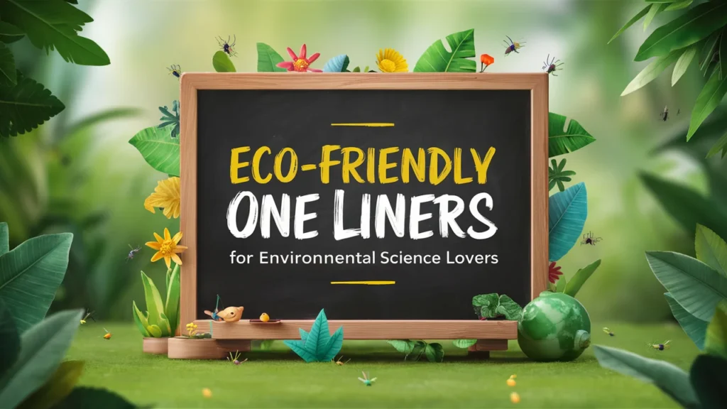 Eco-Friendly One Liners for Environmental Science Lovers