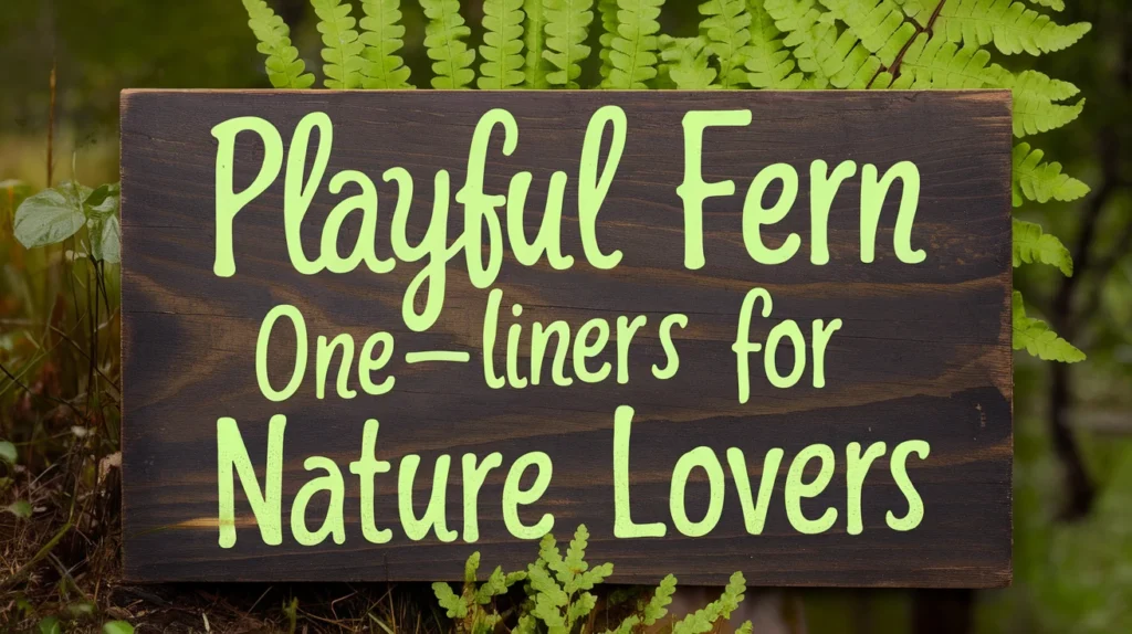 Playful Fern One-Liners for Nature Lovers