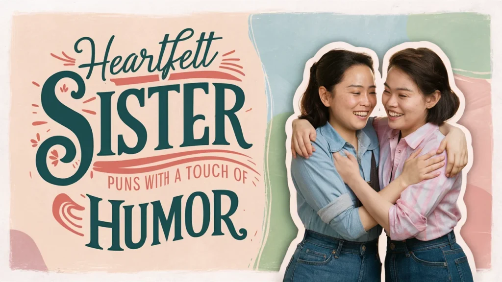 Heartfelt Sister Puns with a Touch of Humor