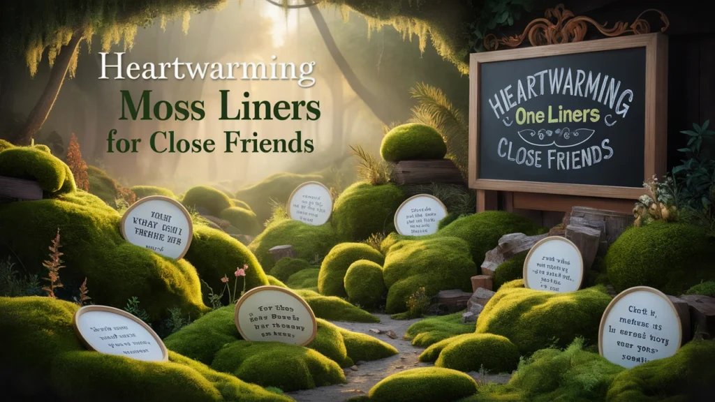 Heartwarming Moss One Liners for Close Friends