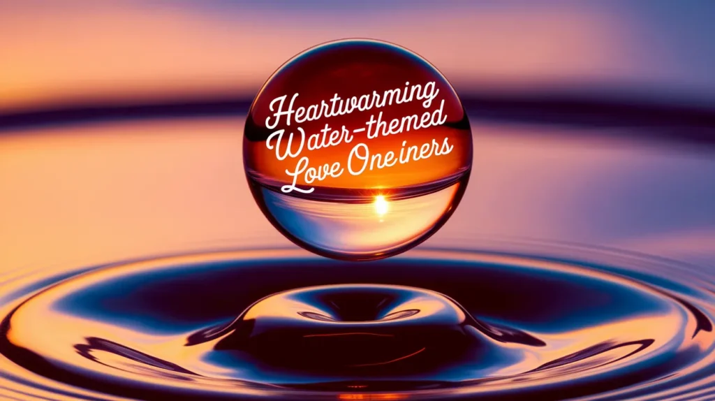 Heartwarming Water-Themed Love One-Liners