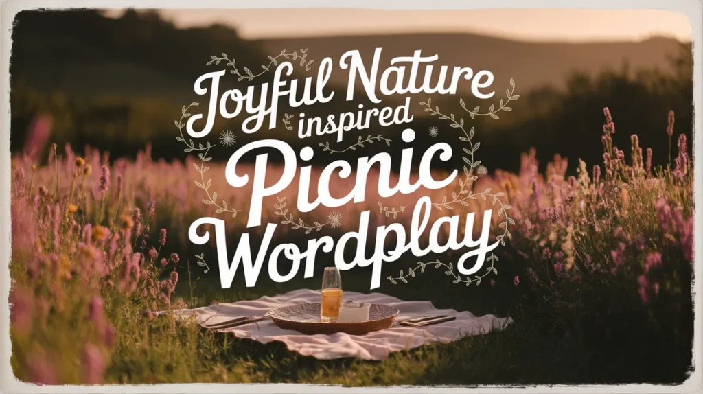 Joyful Nature-Inspired Picnic Wordplay