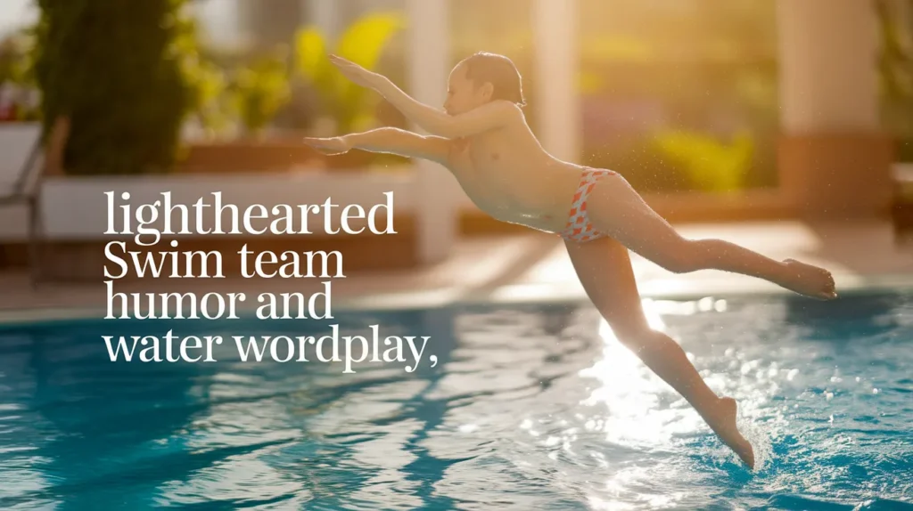 Lighthearted Swim Team Humor and Water Wordplay