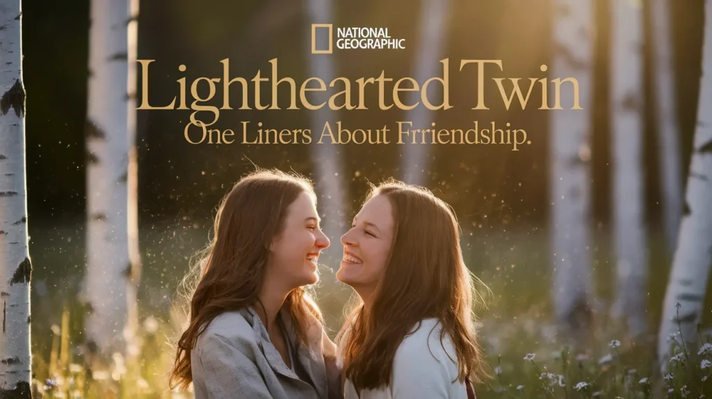 Lighthearted Twin One Liners About Friendship