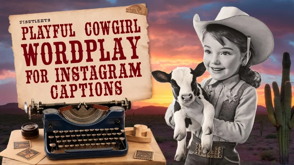Playful Cowgirl Wordplay for Instagram Captions