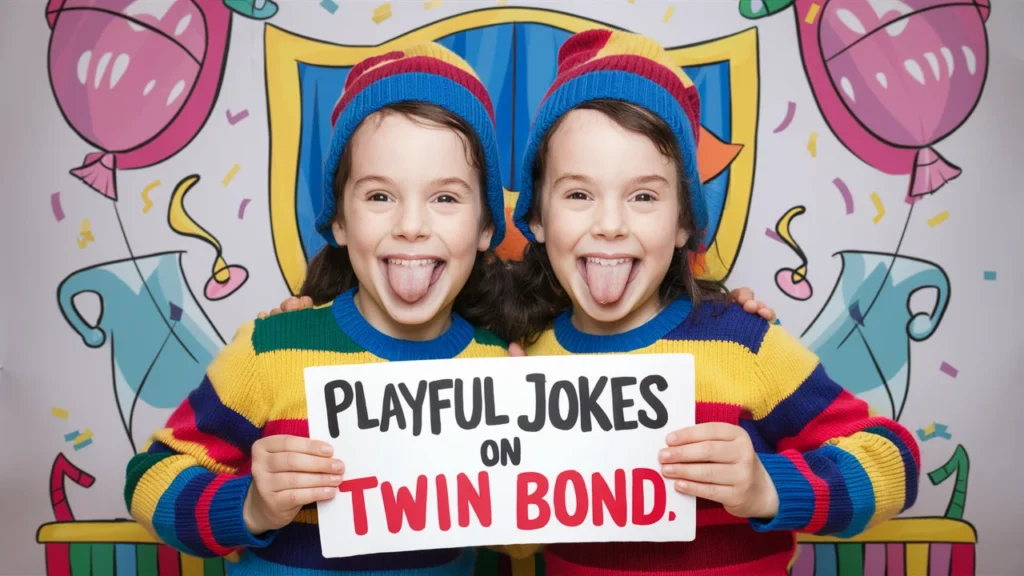 Playful jokes on twin bond