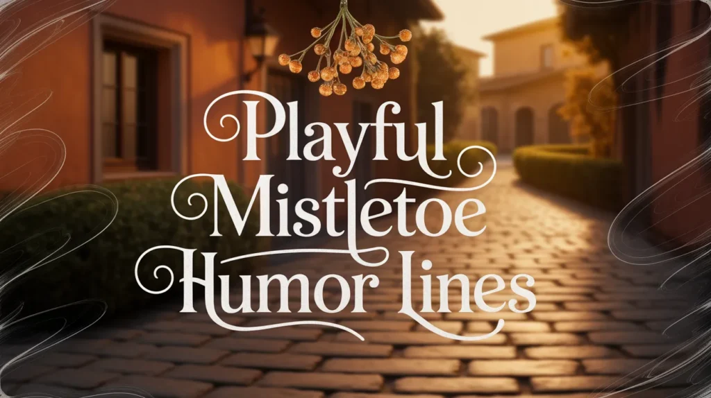 Playful Mistletoe Humor Lines