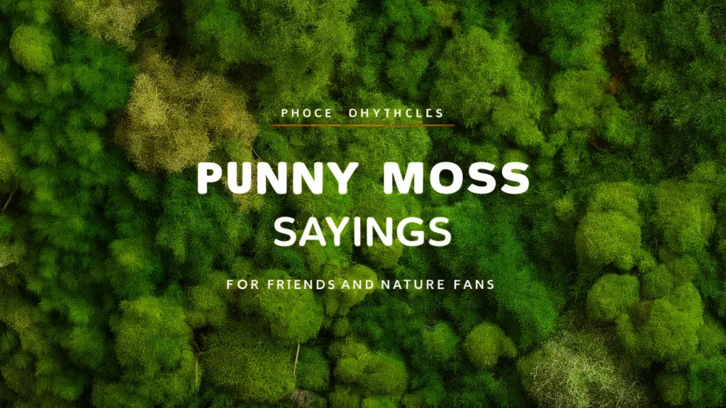 Punny Moss Sayings for Friends and Nature Fans