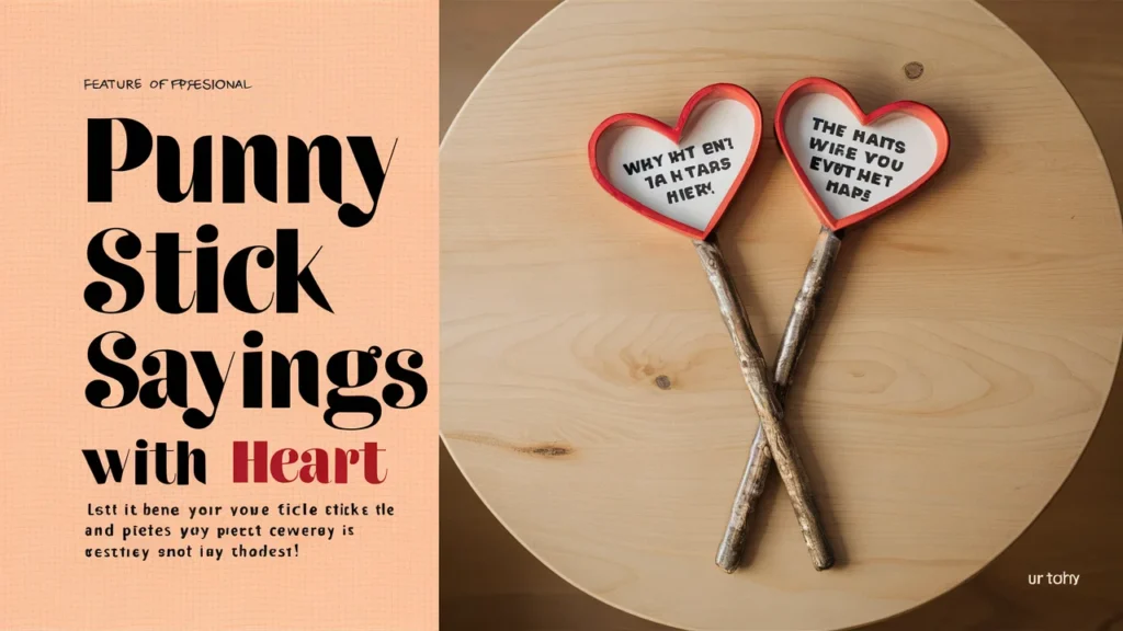 Punny Stick Sayings with Heart