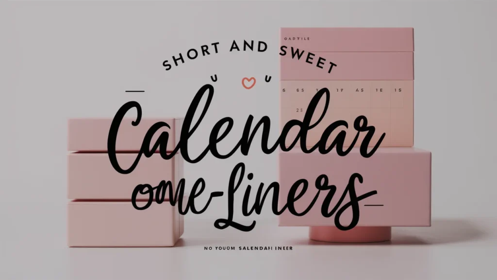 Short and Sweet Calendar One-Liners