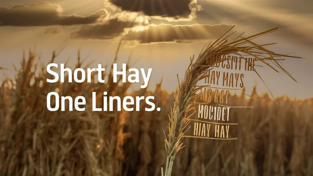 Short Hay One Liners