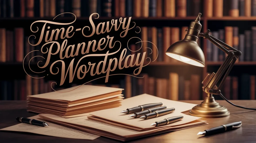 Time-Savvy Planner Wordplay