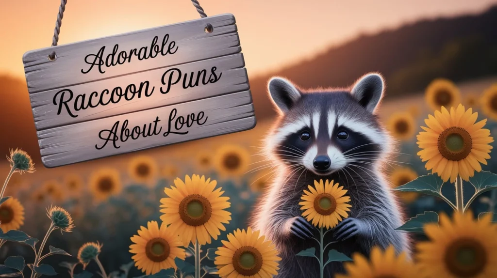 Adorable Raccoon Puns About Love