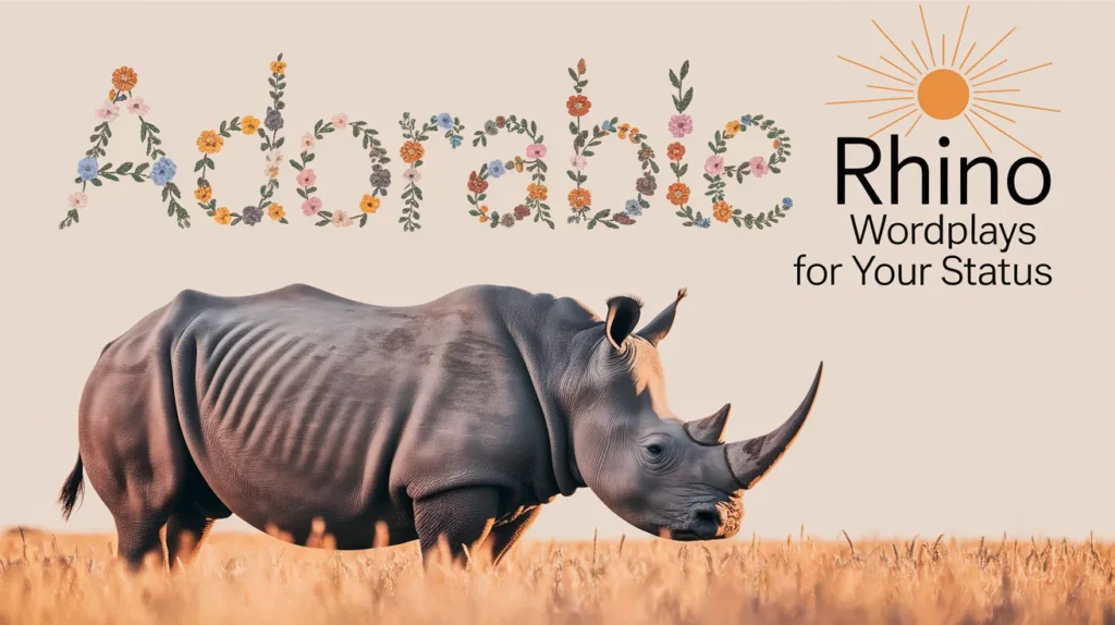 Adorable Rhino Wordplays for Your Status