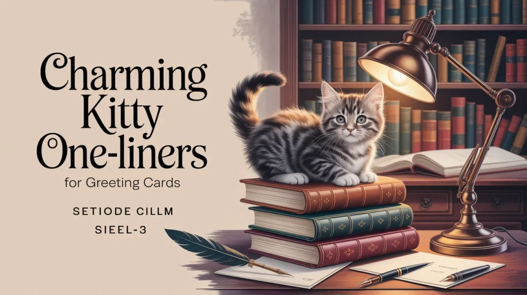 Charming Kitty One-Liners for Greeting Cards