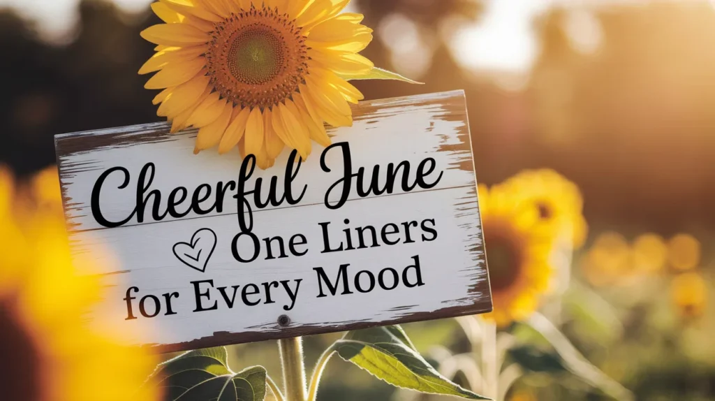 Cheerful June One Liners for Every Mood