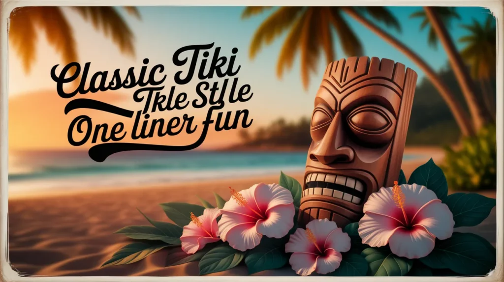 Classic Tiki Style One Liner Fun