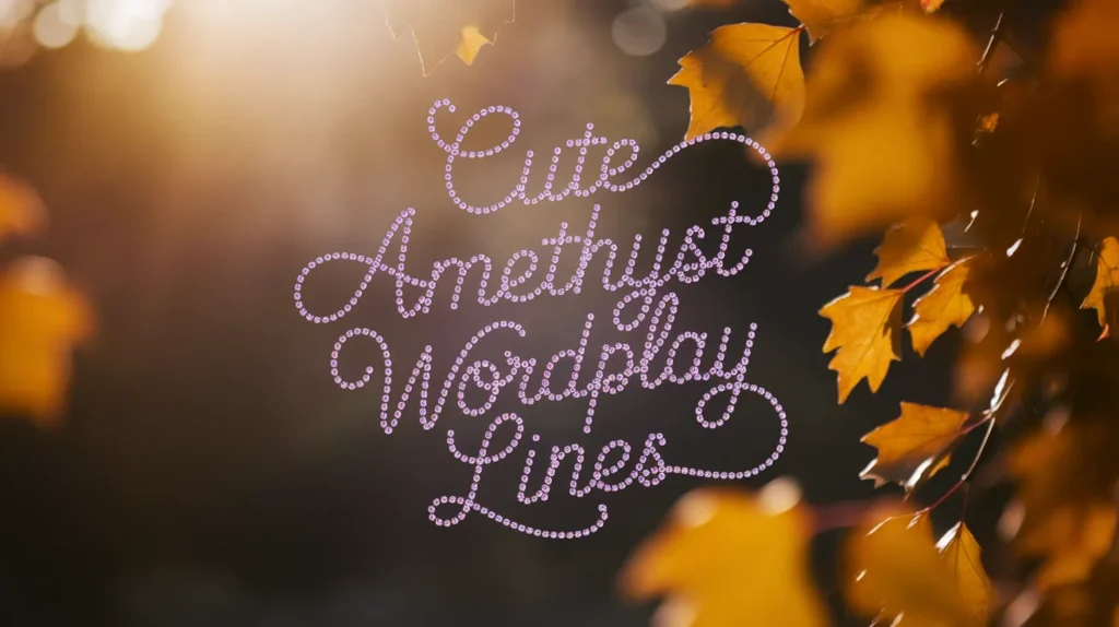 Cute Amethyst Wordplay Lines