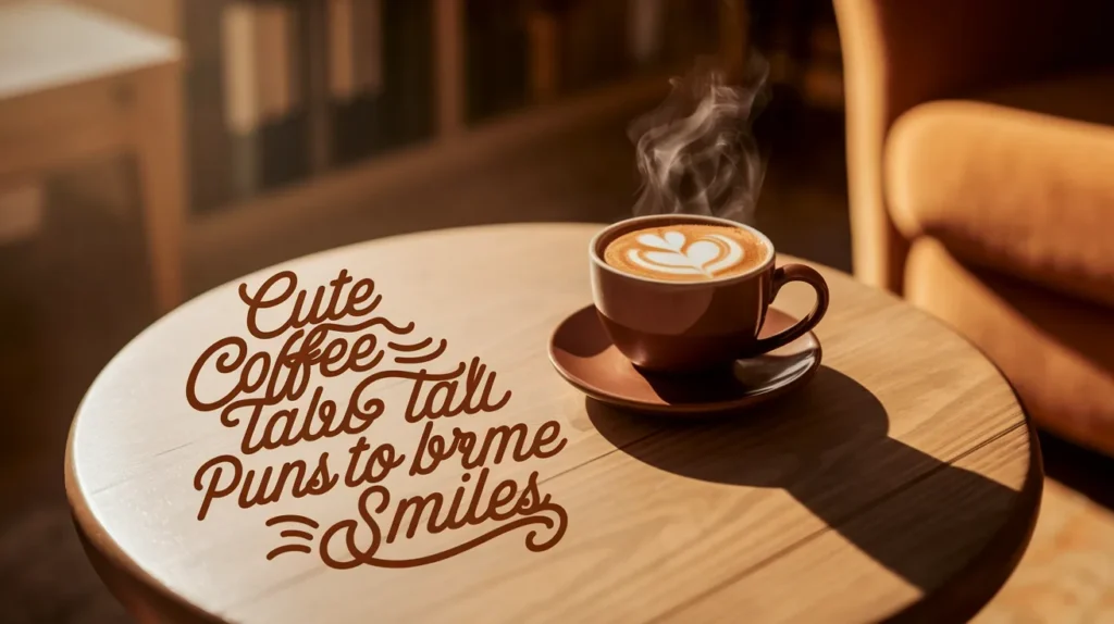 Cute Coffee Table Puns to Brew Some Smiles