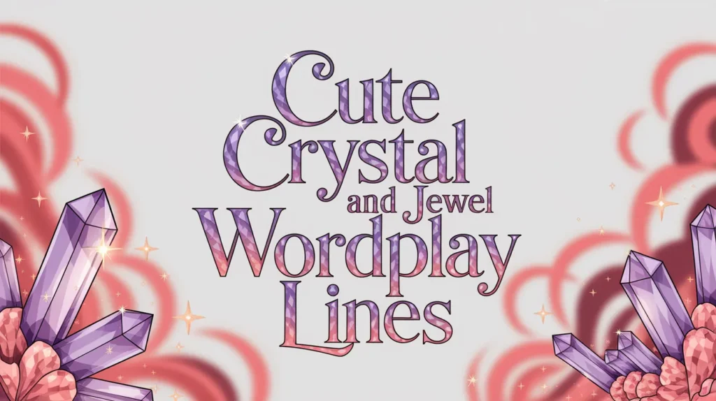 Cute Crystal and Jewel Wordplay Lines