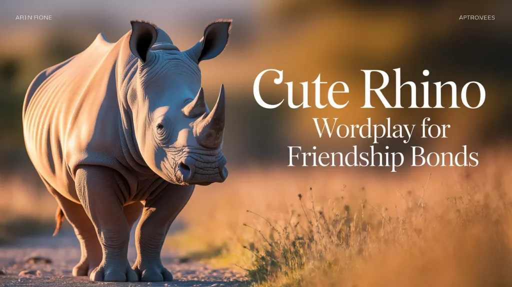 Cute Rhino Wordplay For Friendship Bonds