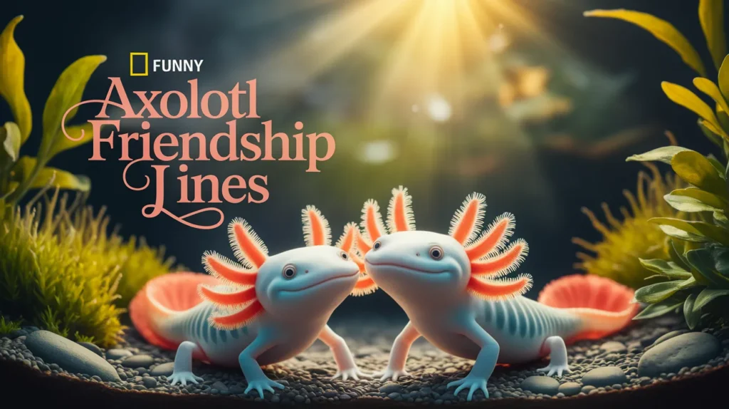 Funny Axolotl Friendship Lines