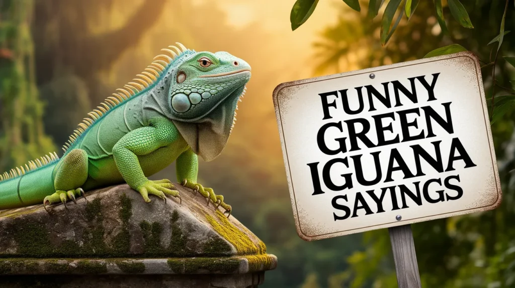 Funny Green Iguana Sayings