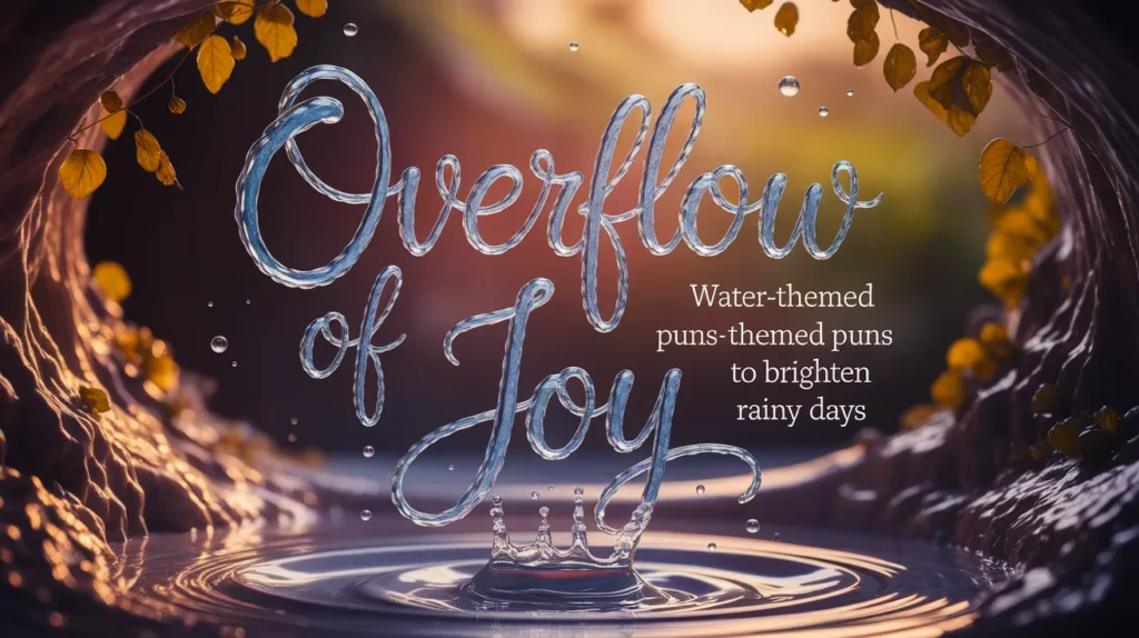 Overflow of Joy: Water-Themed Puns to Brighten Rainy Days