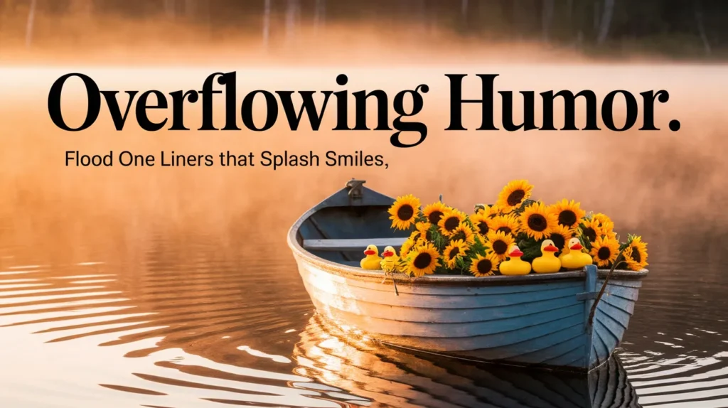 Overflowing Humor: Flood One Liners That Splash Smiles