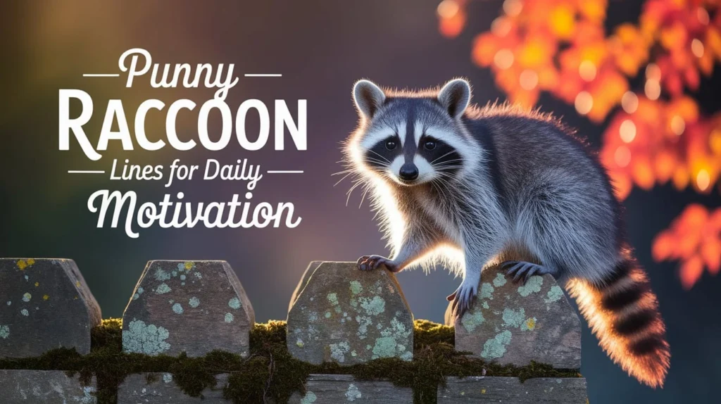 Punny Raccoon Lines for Daily Motivation