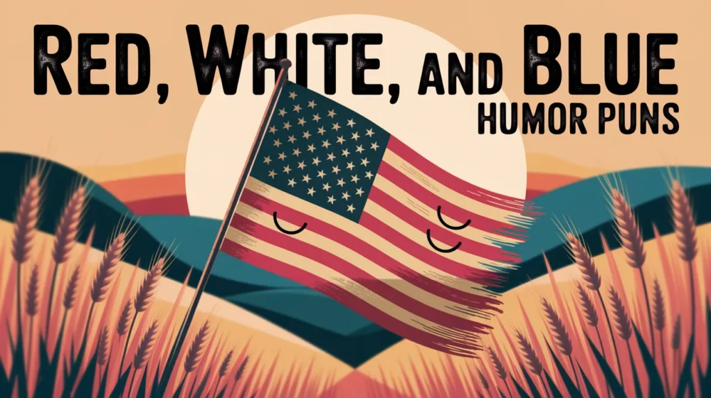 Red, White, and Blue Humor Puns