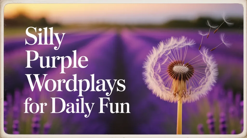 Silly Purple Wordplays for Daily Fun