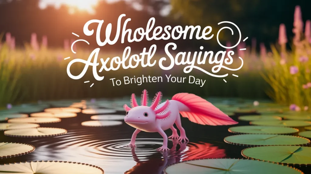 Wholesome Axolotl Sayings to Brighten Your Day