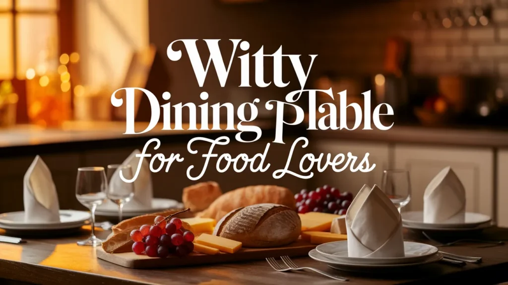 Witty Dining Table Puns for Food Lovers