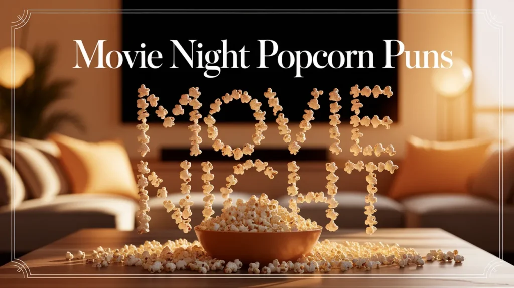 Movie Night Popcorn Puns