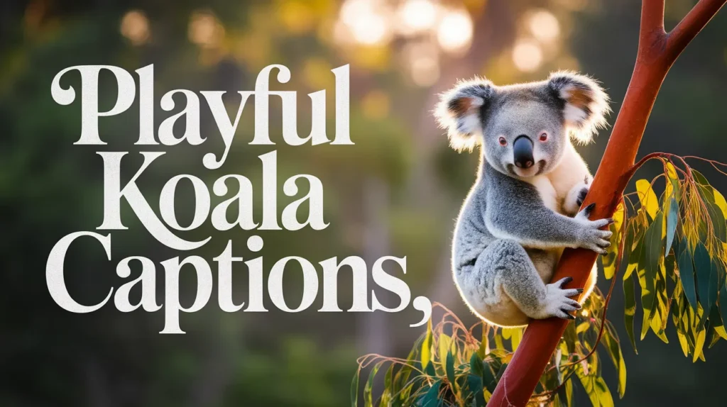 Playful Koala Captions