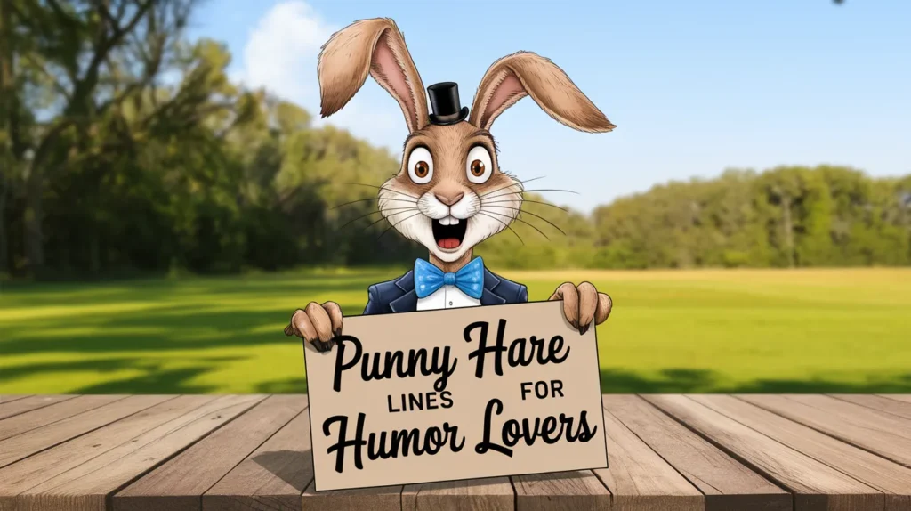 punny hare lines for humor lovers