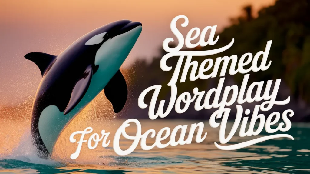 Sea themed orca wordplay for ocean vibes