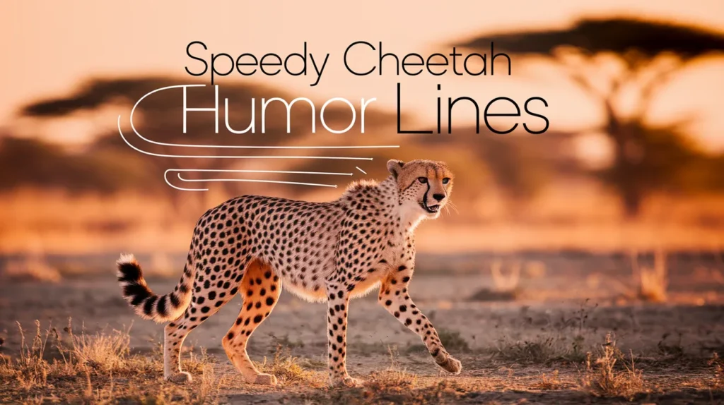 Speedy cheetah humor lines