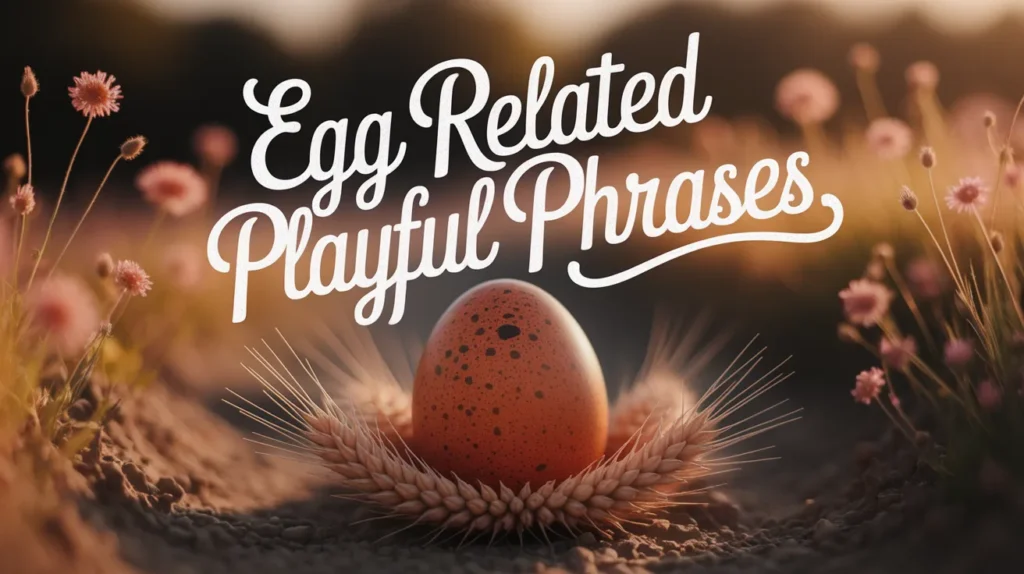 Egg related playful phrases