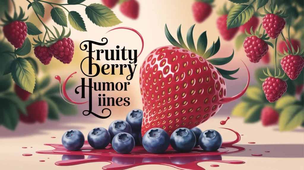 Fruity berry humor lines