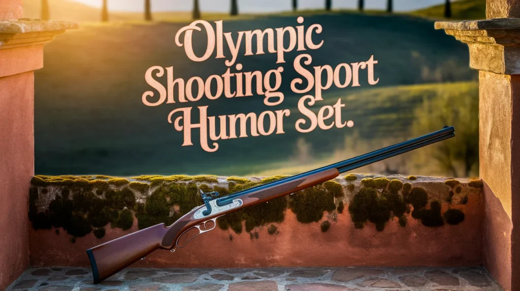Olympic shooting sport humor set