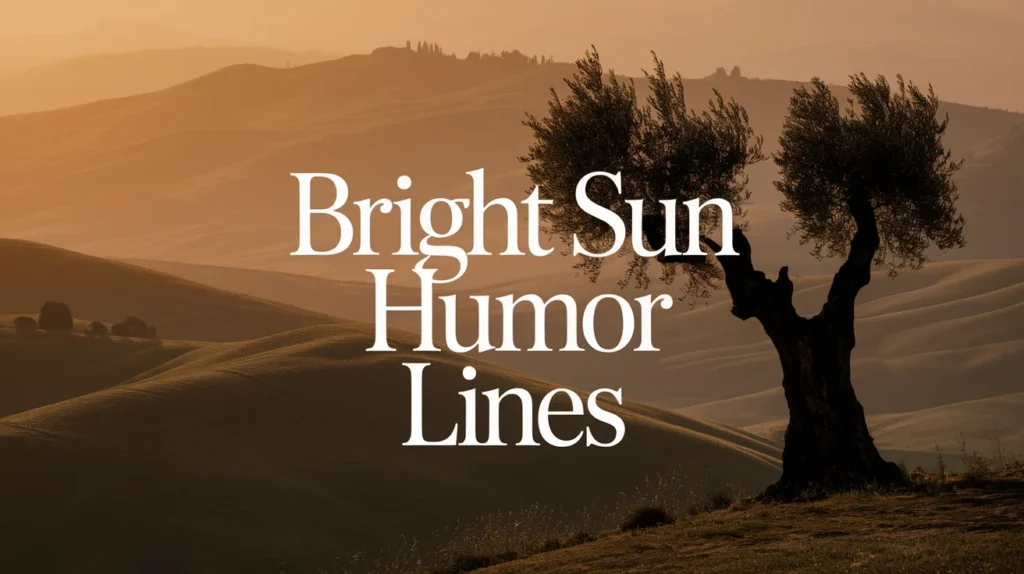 Bright Sun Humor Lines