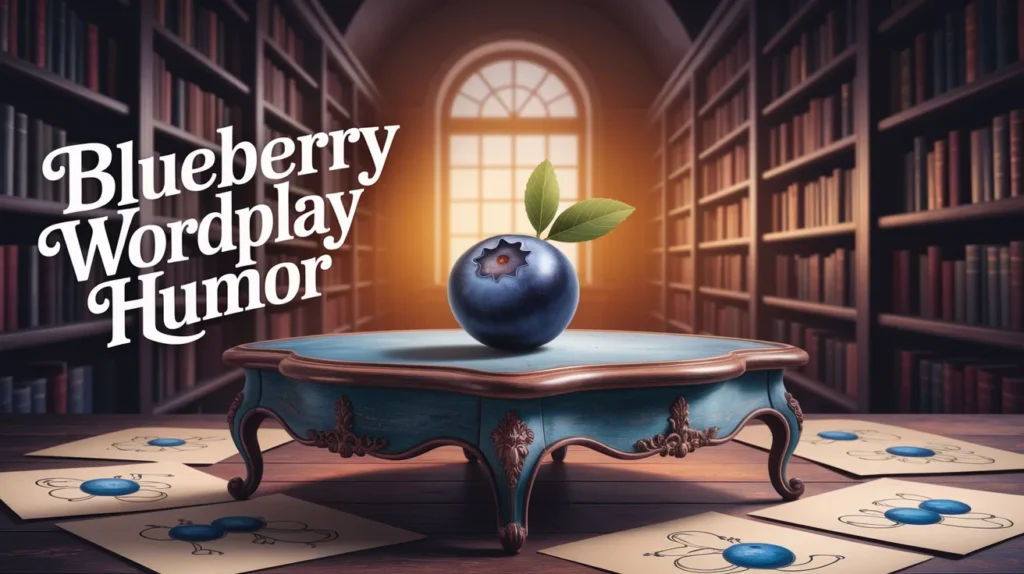 Blueberry wordplay humor set