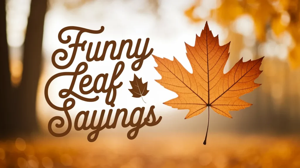 funny leaf sayings