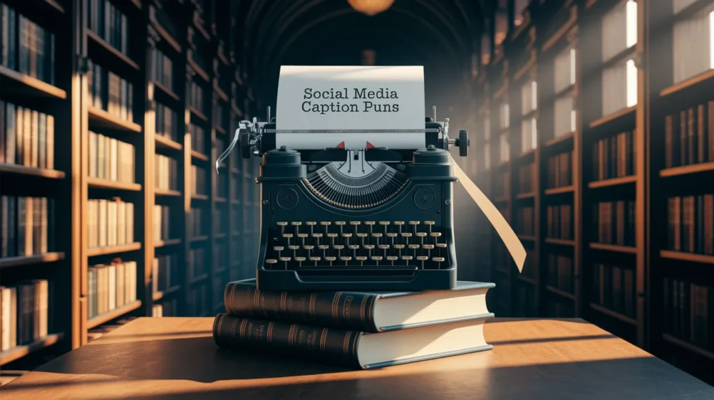 social media caption puns