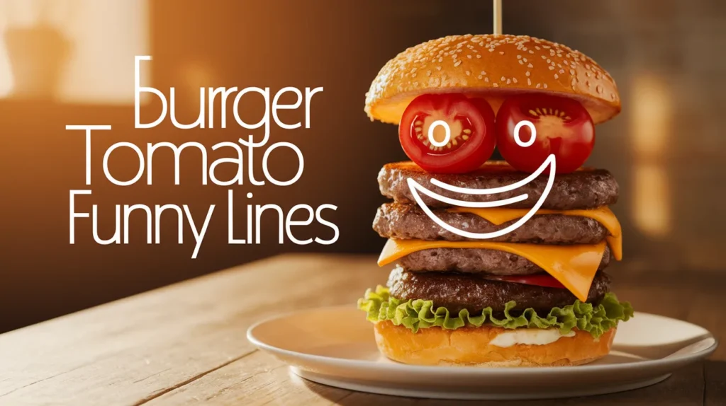 burger tomato funny lines