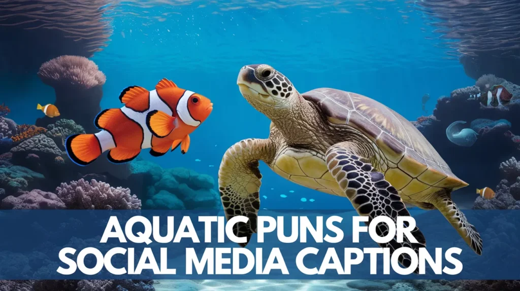 Aquatic puns for social media captions