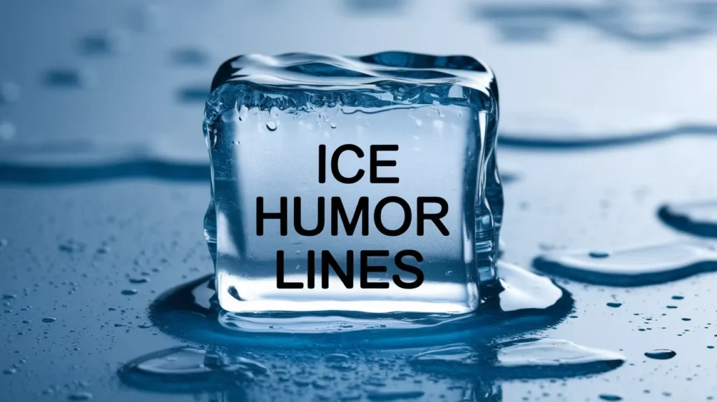 Ice cube humor lines